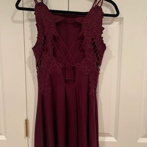 Dark purple dress